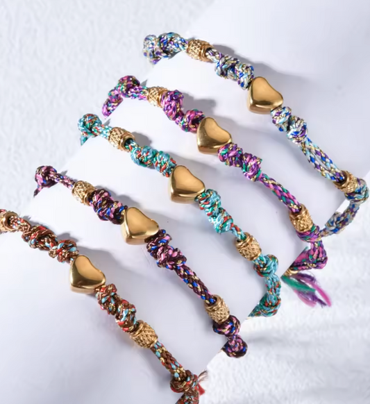 Indie purple rope bracelet worn on wrist — Alphenik UAE