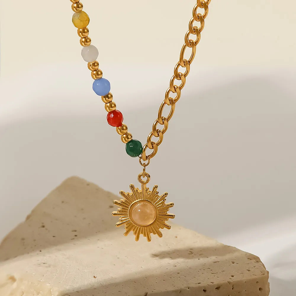 18K Gold Plated Sol Necklace