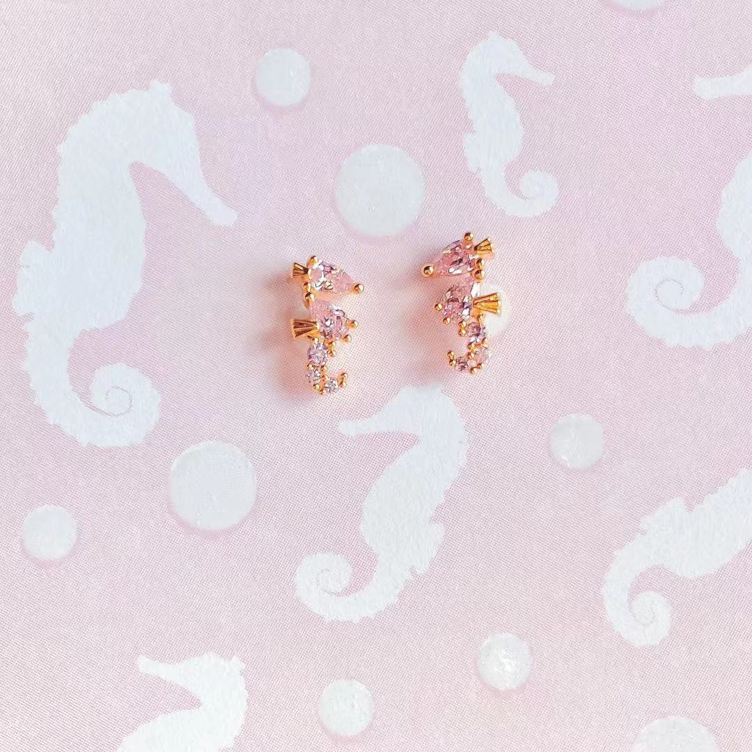 18K Gold Plated Seahorse Earring