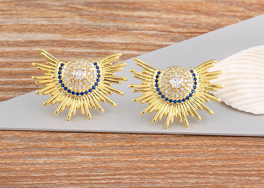 18K Gold Plated Solar Earring