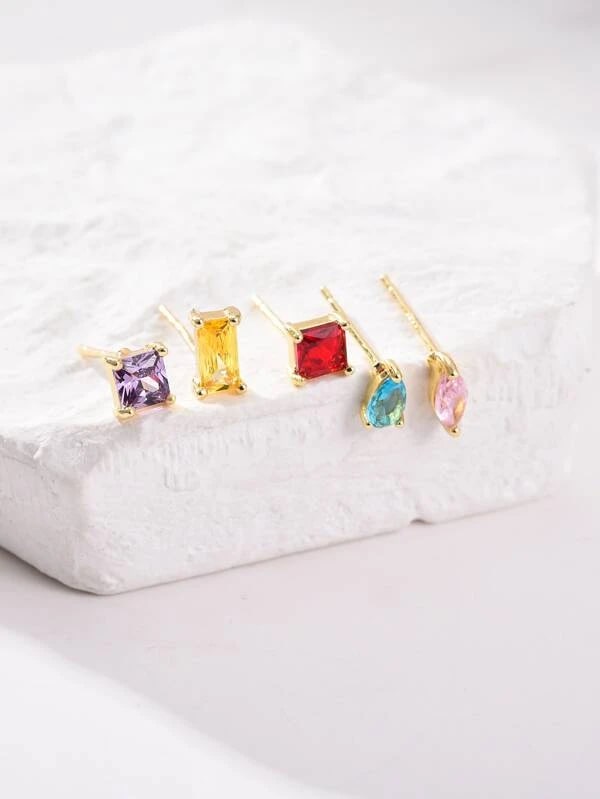 5pcs 14K Gold Plated Helen Earring