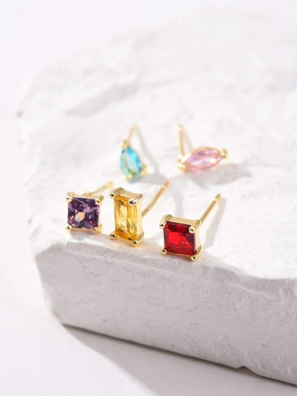 5pcs 14K Gold Plated Helen Earring