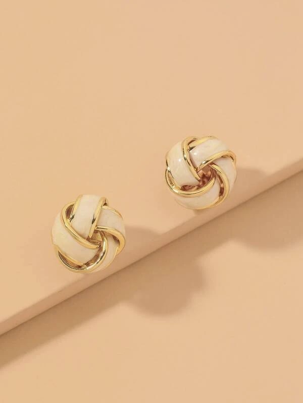 Round Stud Earrings