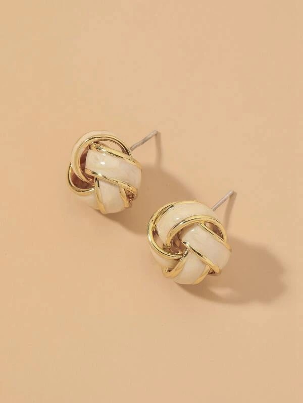 Round Stud Earrings