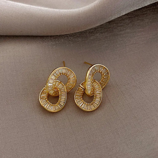 Clasp Zircon Earring