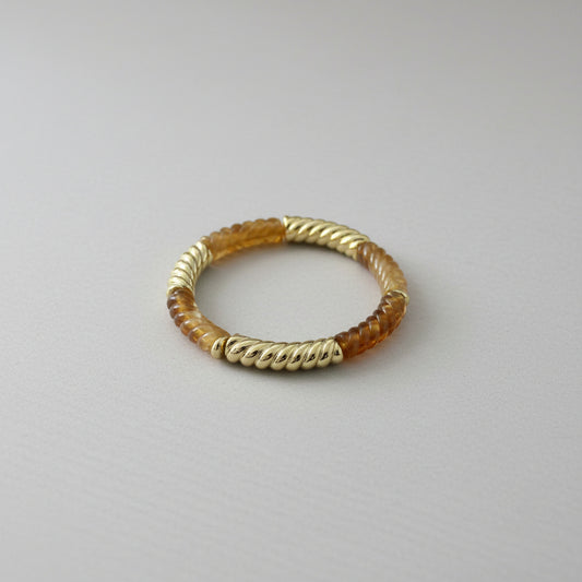 Juno gold and brown beaded bracelet — Alphenik UAE