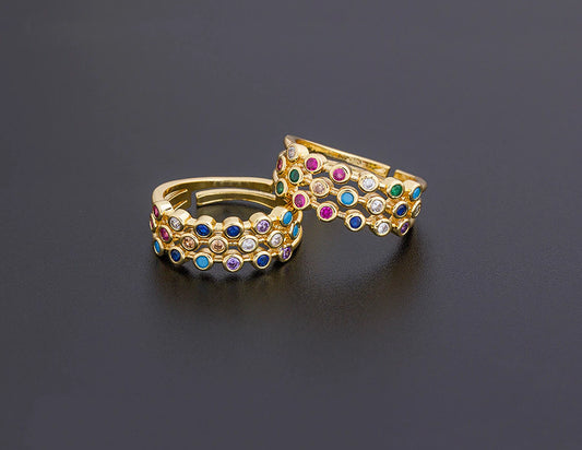 18K Gold Plated Layered Ring