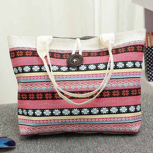 Tote Striped Beach Bag