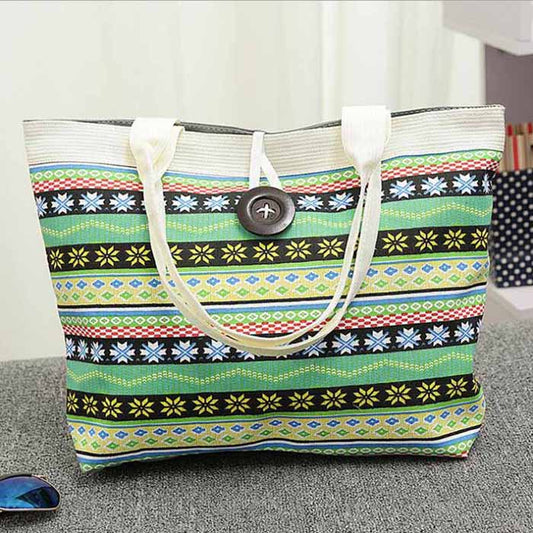 Tote Striped Beach Bag