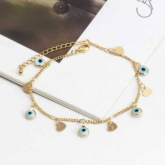 Evil Eye Heart Bracelet