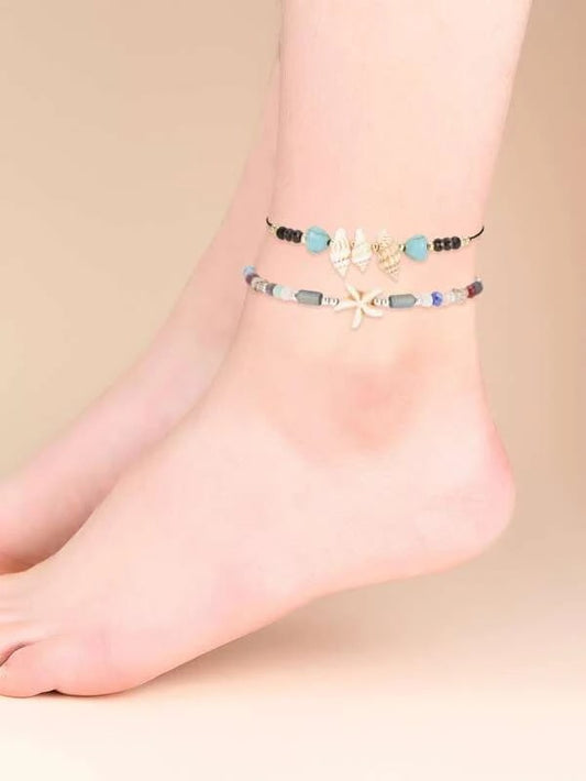 2pcs Conch Anklet