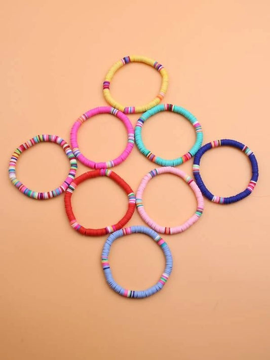 8pcs Colorful Beaded Bracelet